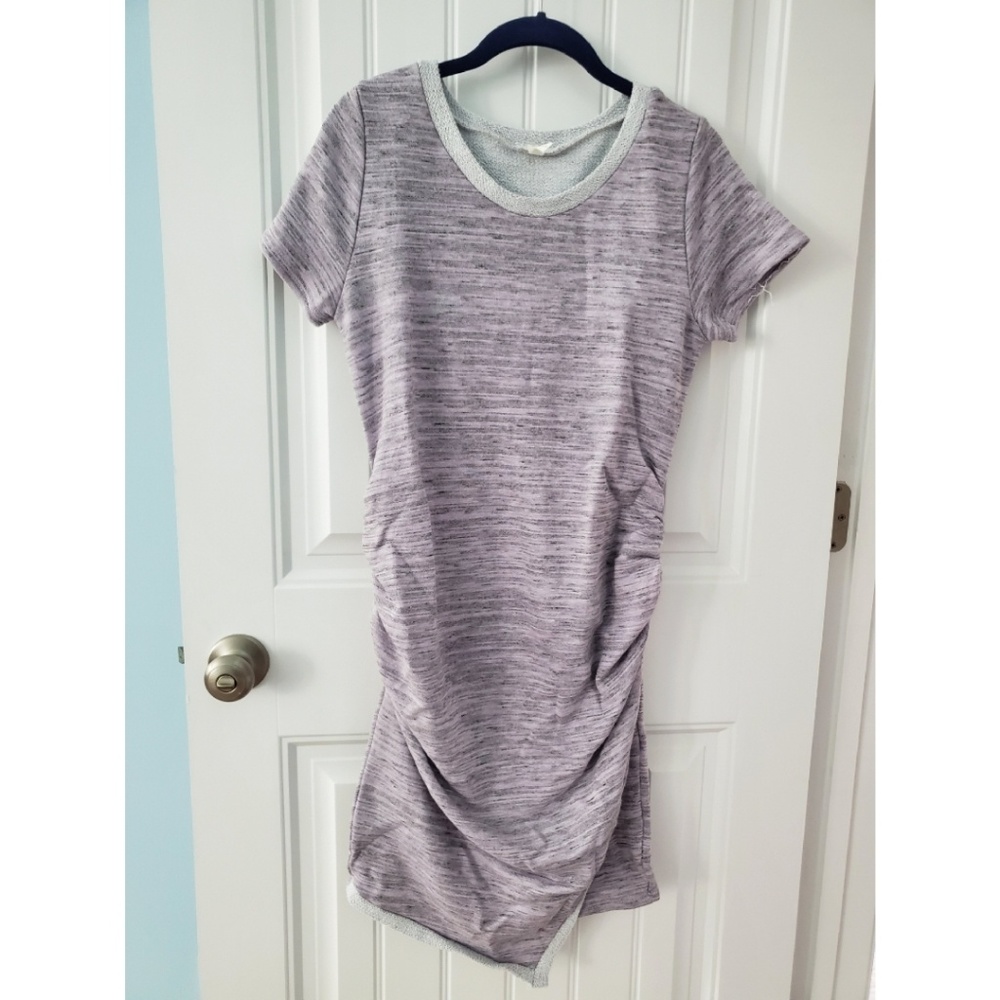 Pink Blush Maternity Lavender Terry Dress, M